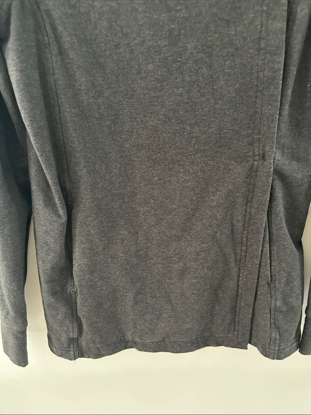 lululemon athletica Coast Wrap II Women's 6 Charcoal Gray Cowl Neck Yoga Jacket - Picture 4 of 14